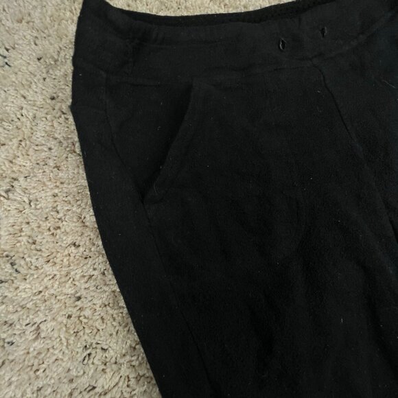 Patagonia Black Fleece Pants Size XS Sweatpants w Snap Pocket Tapered Leg - Picture 5 of 11